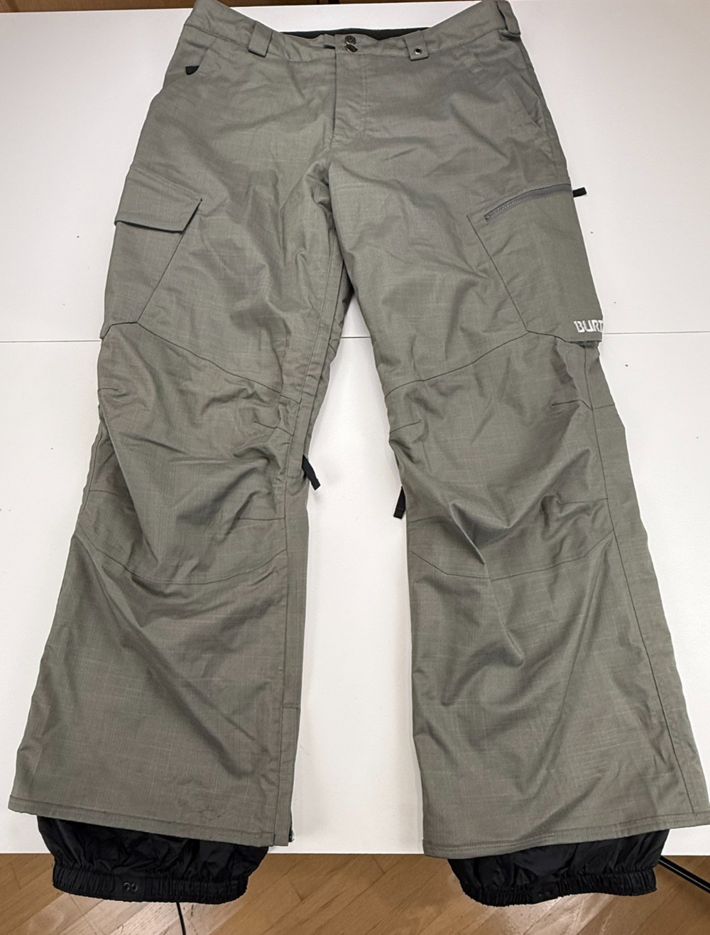 Burton DryRide Mens XL Snowboard Pants Gray Cargo Ski Snow Pants